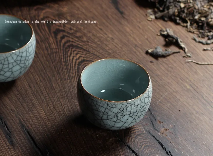 1 шт шесть цветов Китайский Longquan Celadon фарфоровые Gaiwan чайные чашки фарфоровая чаша 100 мл китайский заварочный чайник Celadon Crackle чайная чашка