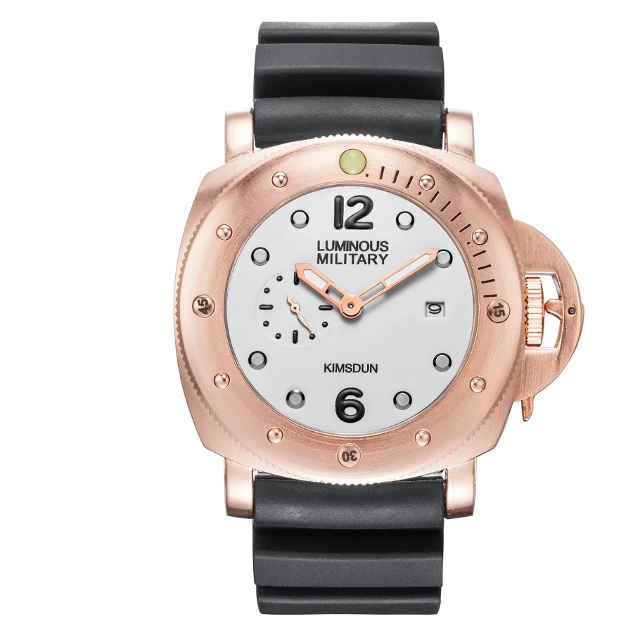 Топ бренд класса люкс KIMSDUN Модный Резиновый Ремешок кварцевые мужские часы в повседневном стиле Дата деловые мужские наручные часы Часы Montre Homme - Цвет: 4