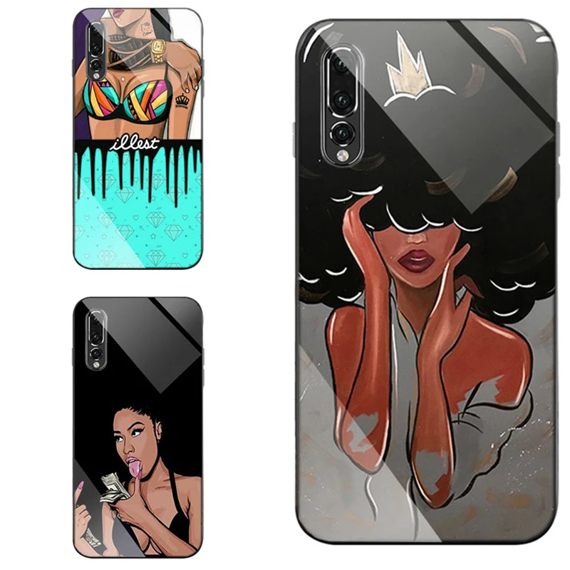 Luxury Cute interesting Phone Case For huawei p30lite mate 20 pro P20 Clear glass Soft Back Cover Huawei nova3i 4 celular |