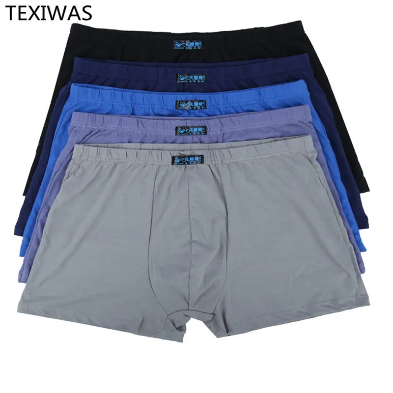 

5Pcs/lotLarge loose male cotton Underwears Boxers panties breathable fat belts Big yards men's underwear plus size