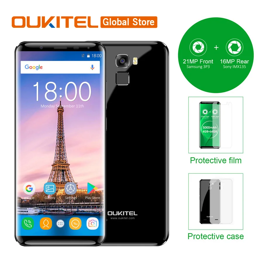 Oukitel K5000 18:9 Бесконечность Дисплей 4 г Оперативная память 64 Встроенная MT6750V Octa Core 5 7