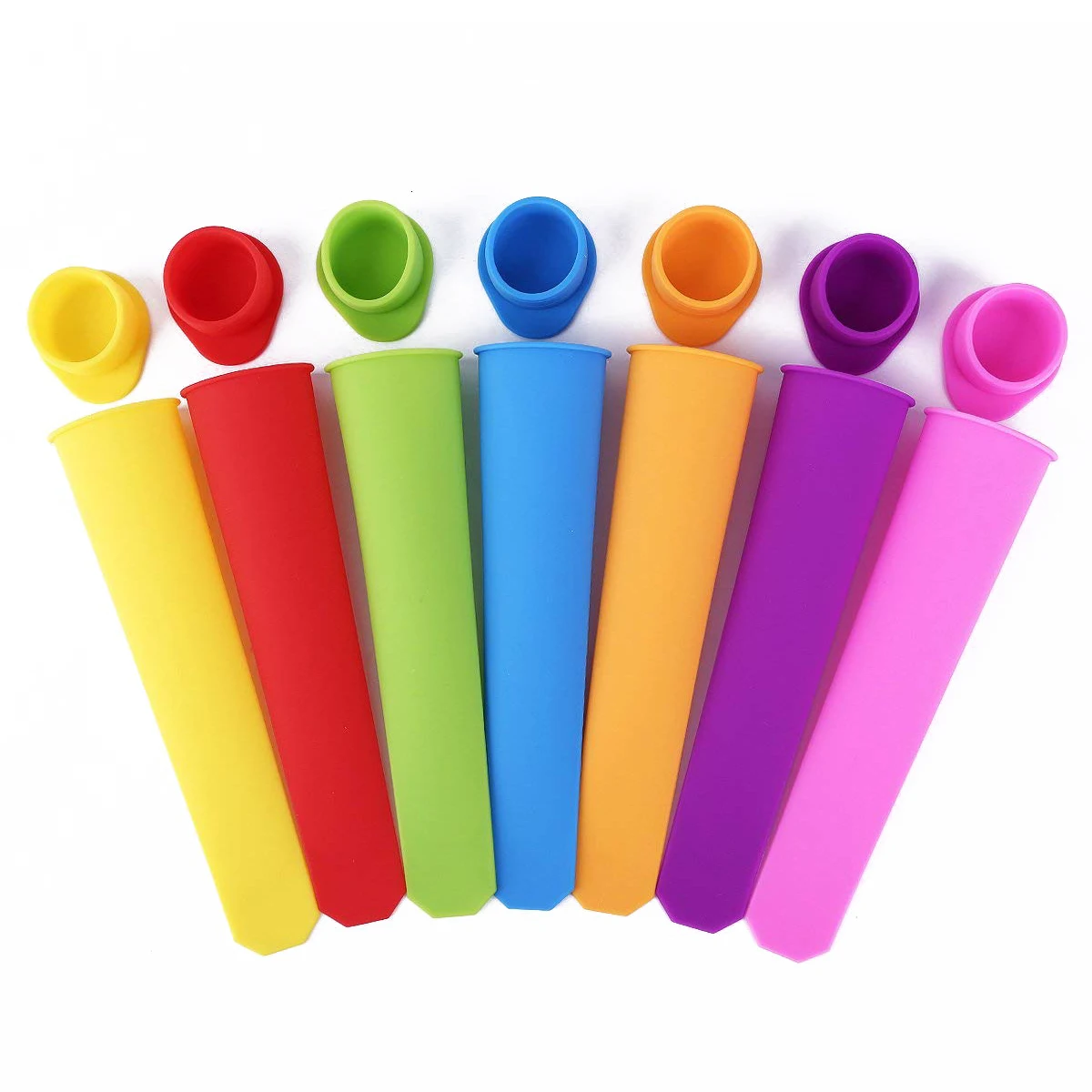 

7 x Silicone popsicle mold 7 colors