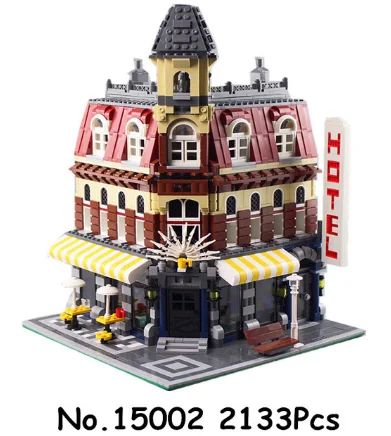 Lepinblocks 15002 15003 15004 15005 15009 строительные блоки Creator King кирпичи уличные дома замок игрушки рождественские подарки