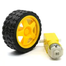 Glydudiy Аксессуары дистанционного управления умный автомобиль робот пластиковые шестерни драйвер двигателя+ шины колеса для Arduino умный автомобиль