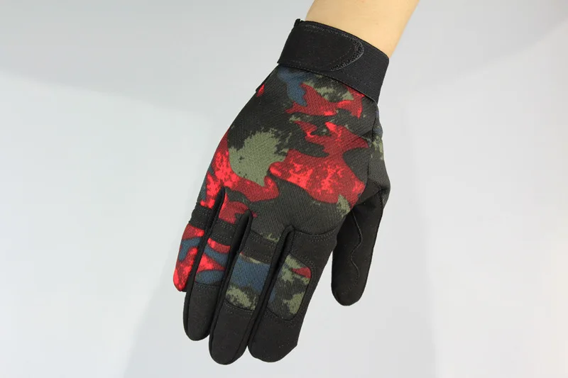 Тактические перчатки мужские военные страйкбольные камуфляжные перчатки варежки SWAT боевые Пейнтбольные противоскользящие охотничьи велосипедные перчатки на полный палец - Цвет: Camo 3