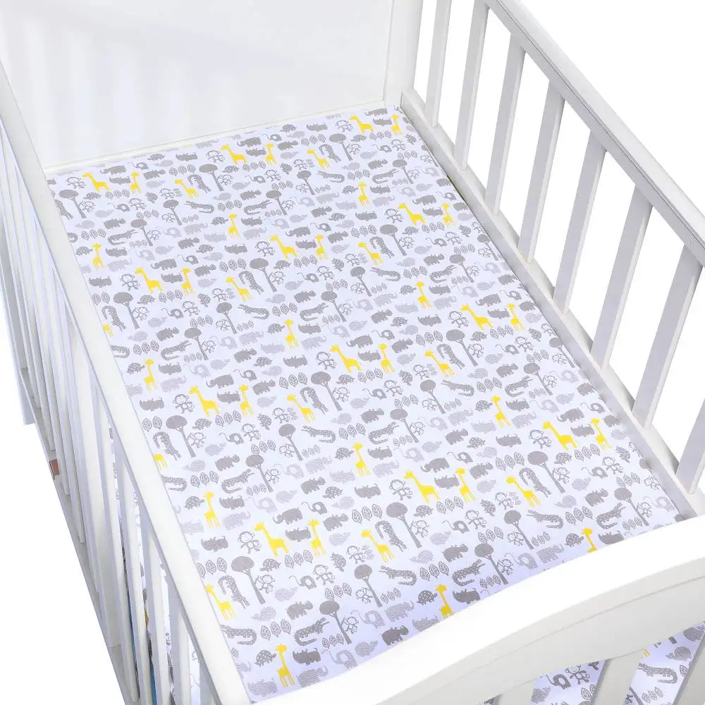 Чистый хлопок, дышит на выбор тысяч семей, хлопок, подходит для малышей, Giirl или Комплект постельного белья для мальчиков, Органическая простыня для кроватки - Цвет: CLZ0005