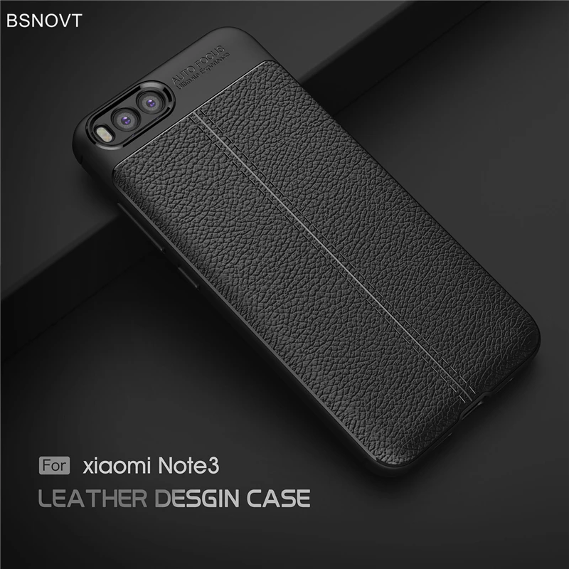 

BSNOVT Xiaomi Mi Note 3 Case Mi Note 3 Cover Shockproof Luxury Leather TPU Phone Case Xiaomi Mi Note 3 Case Mi Note3 Capa 5.5