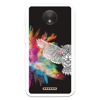 

Stand case costume drawing Owl WP006 for Motorola Moto C