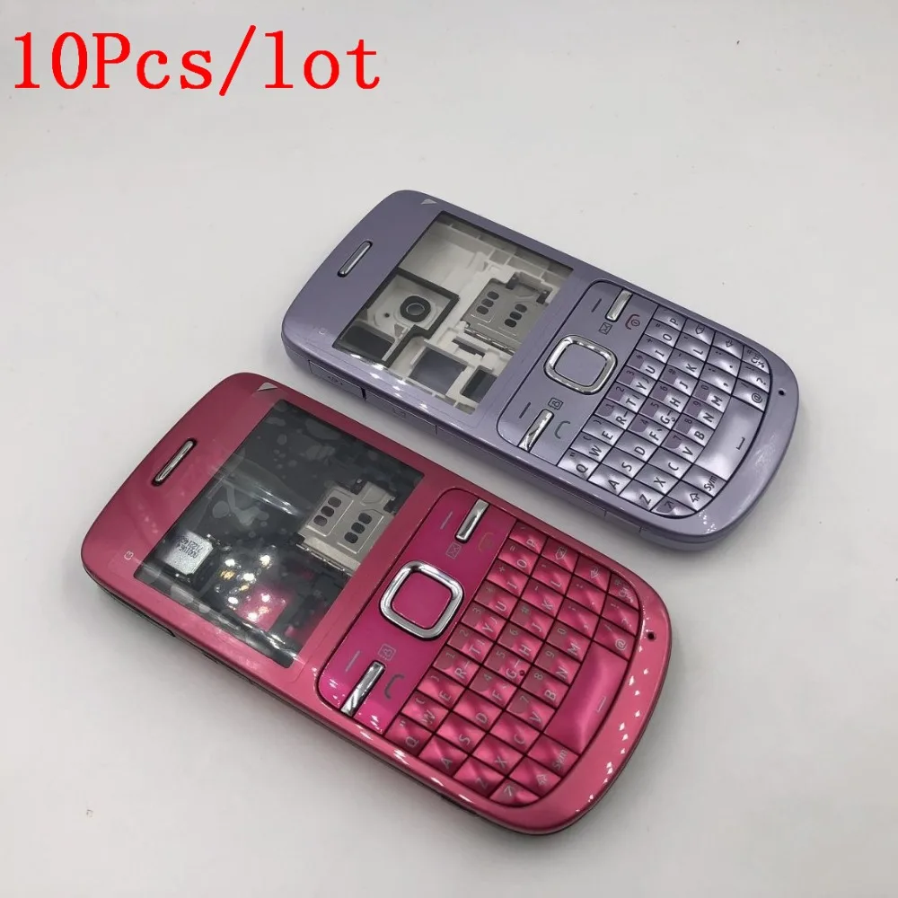 10 шт./лот полный корпус для Nokia C3 00 задняя крышка батарейного отсека передней