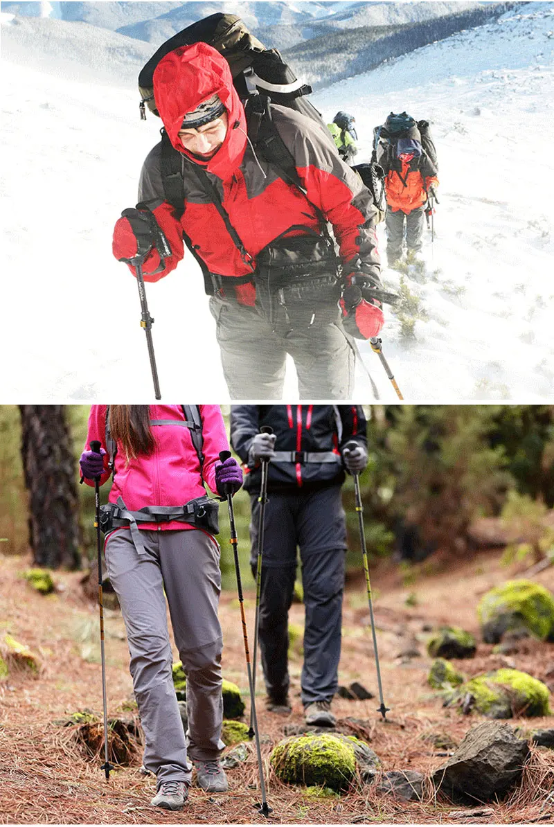 Vara de Carbono Naturehike Dobrável Bengala Ajustável Pólo Portátil Caminhadas Alpenstocks Trekking Escalada Varas Luz 10 Cheap Bengalas