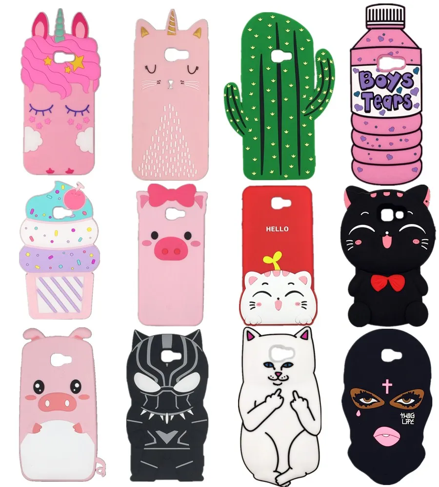 

Cute 3D Cartoon Unicorn cat Ice cream rabbit cactus bottle Soft Silicone Phone Case For Samsung Galaxy 2016 on 5 on5 J5 Prime
