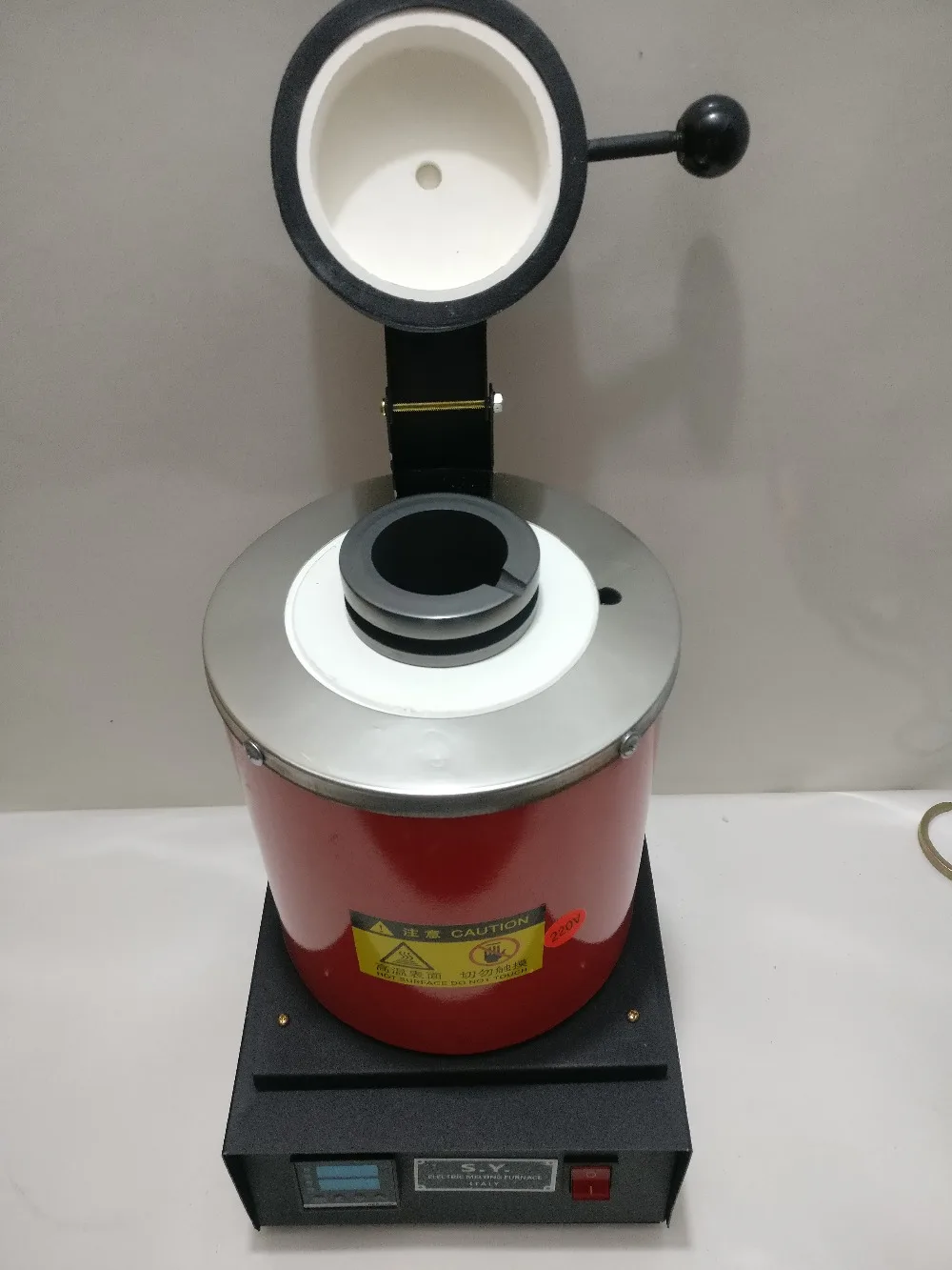 Hornos de fusión pequeños de alta temperatura, horno de fusión de oro con crisol de grafito CE de 2kg - 1