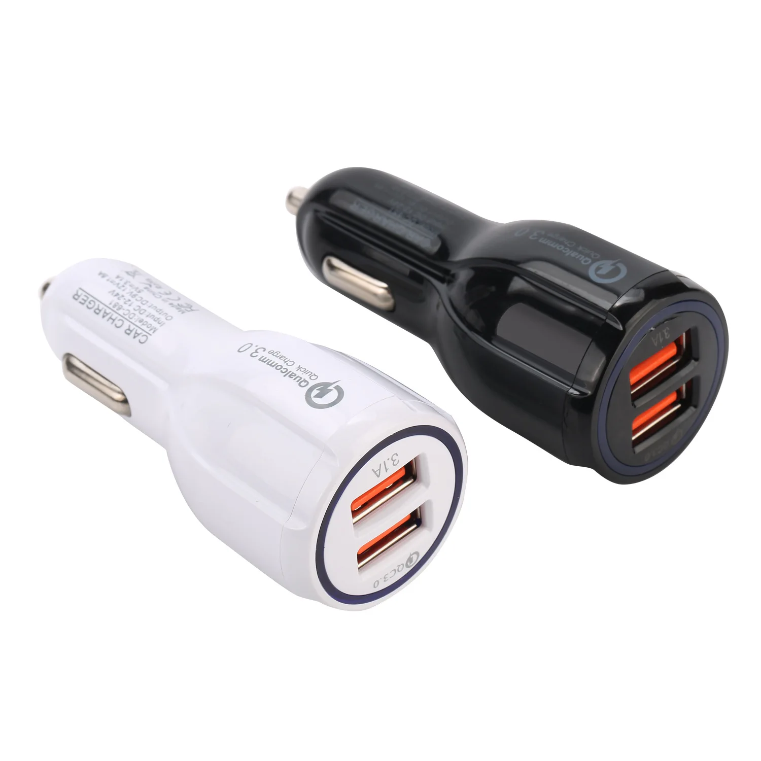 Car USB Charger Quick Charge 3.0 2.0 Mobile Phone Charger 2 Port USB Fast Car Charger for iPhone Samsung Tablet Car-Charger