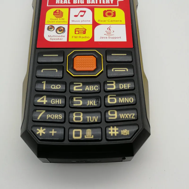 H Mobile H9000 сотовые телефоны 2 8 "четыре sim карты Bluetooth FM Java камера волшебный голос