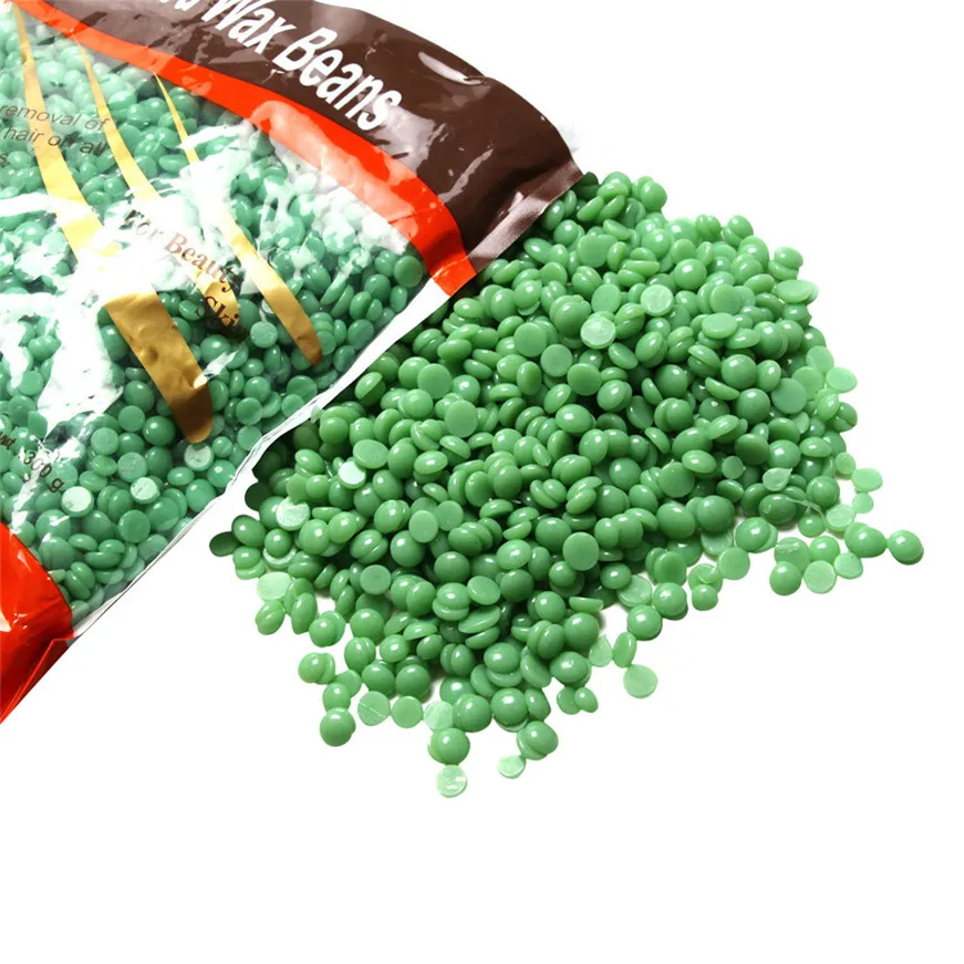 Лучшая цена Цвет Зеленый Крем для депиляции депиляция горячая восковая пленка для бритья гранулы бикини депиляция Bean 1 упаковка