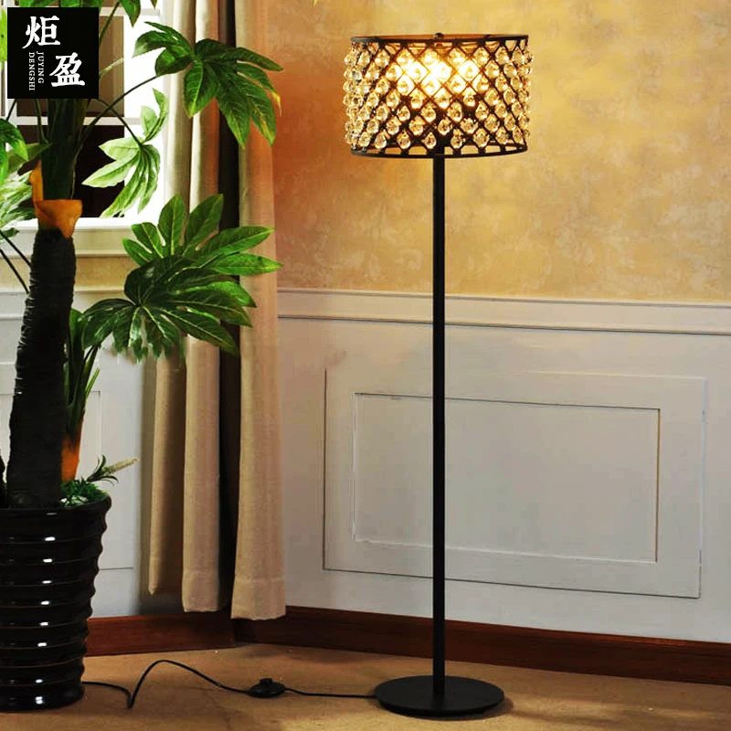 

American Village Restaurant Bar Hotel Villa living room counter bar iron crystal ball floor lamp