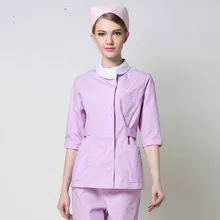 Медсестры носят раздельный костюм с длинными рукавами для зубной рта ICU cosmetic month Домашний Уход Фиолетовый комбинезон