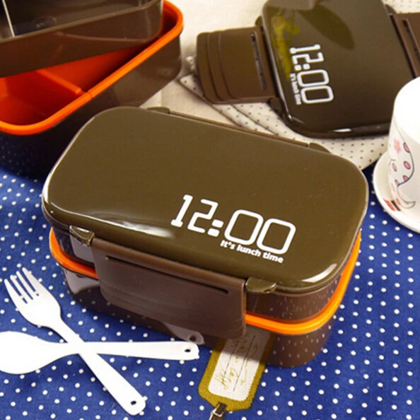 Коробка для обеда двойного уровня в японском стиле от Fun Life 12:00 большая коробка