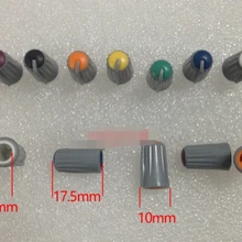 Смешанные 7 цветов полукруглые ручки потенциометра для регулировки громкости звука 10*17,5 мм