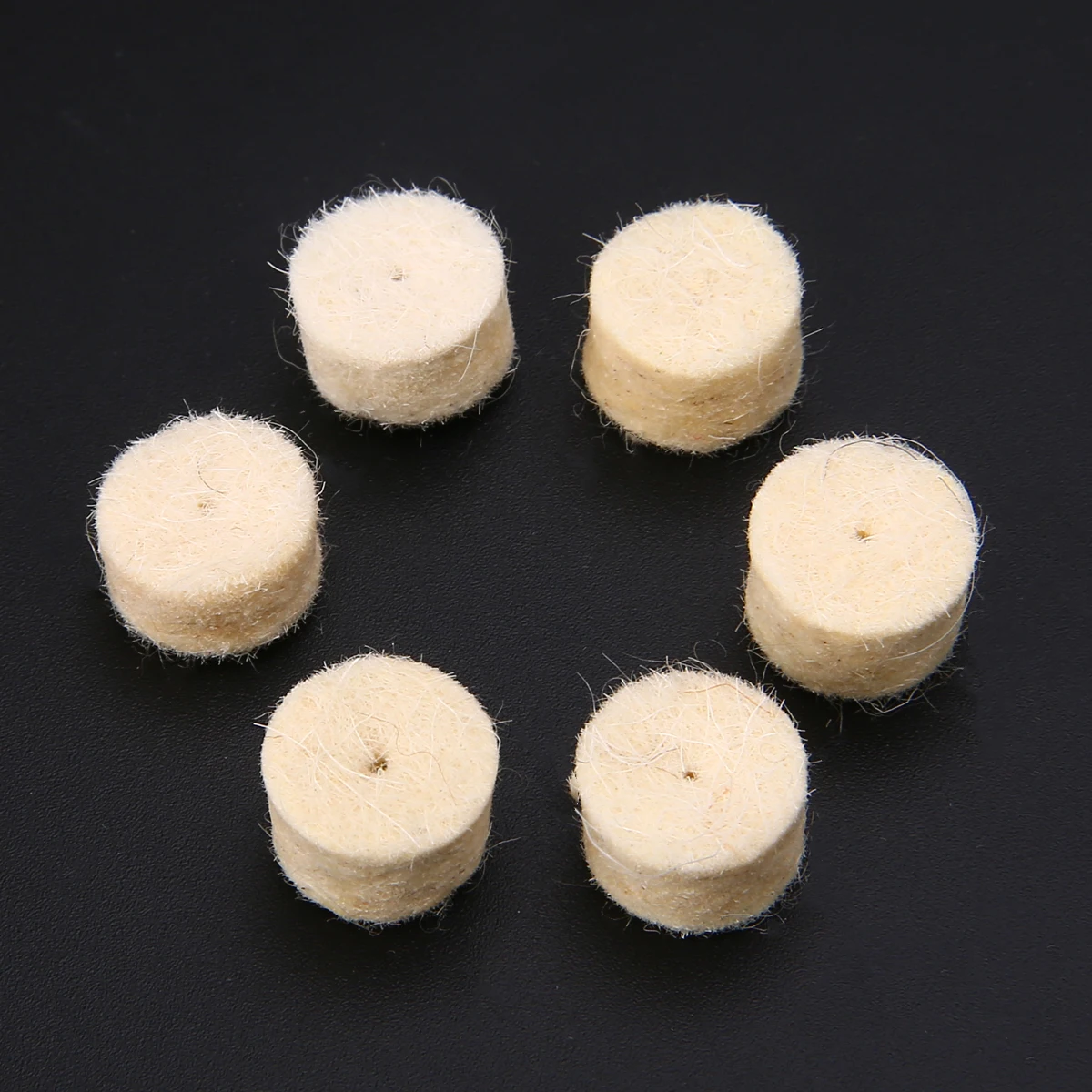 100pcs 13mm Wool Felt Polishing Wheels Buffing Grinding Pad with 2 Shanks For Abrasive Rotary Tool