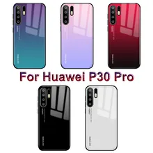 Градиентный чехол из закаленного стекла для huawei P30 Pro P 30 Lite светильник 30 P Huwei P30pro p30lite P20 P 20 lite p20lite мягкий чехол-бампер