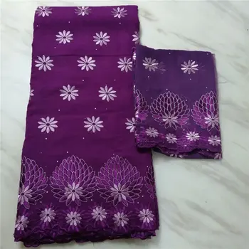 

Latest African Lace Fabric purple and white Swiss Voile Lace switzerland High Quality Emboridery Cotton Lace French Lace Fabric