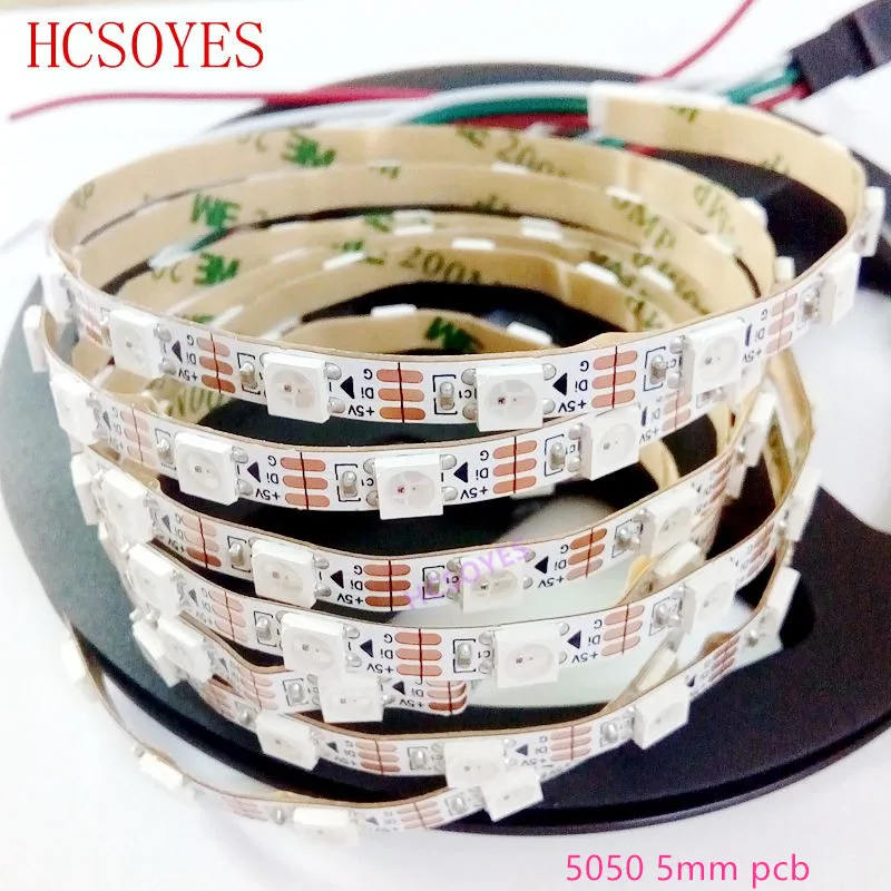Пиксельная неводостойкая светодиодная лента 2 м/лот DC5V SK6812 MINI 3535 5050 RGB 60 светодиодов/м 4 мм 5 FPC пикс./м как