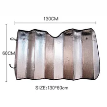 Солнцезащитное покрывало* см 60 см двойной Размеры алюминиевой фольги пены лобовое стекло автомобиля 99% 130 УФ заблокирован присоске