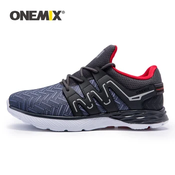 

ONEMIX Autumn&Winter Men's Running Shoes Ultra-light Anti-Slip Heel Protect Sneakers Sports Shoes Running Black Free Shipping