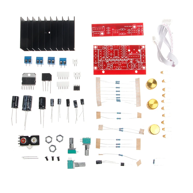 TDA7377 усилитель мощности 2 1 DIY kit 3 канальный звуковой 12 18 в DC|Детали и аксессуары для