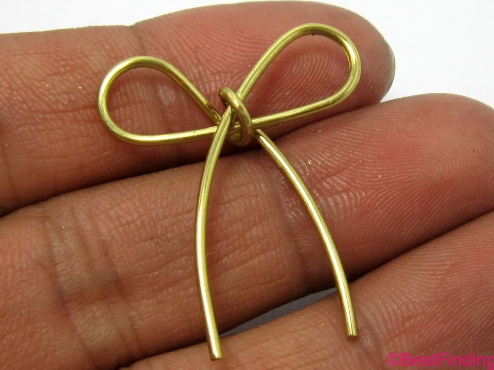 

Raw brass bowknot 27x32mm Raw brass knot R192