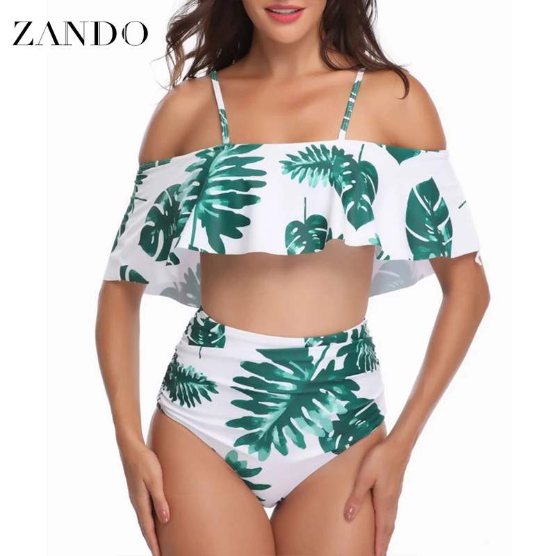 

Zando Sexy Tankini Swimming Suits For Women Swimsuit Halter Beach Swimwear Two Piece Suits Female Bathing Body Suits