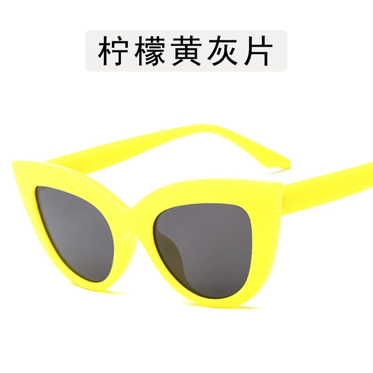 Кошачий глаз солнцезащитные очки женские трендовые продукты желтый фиолетовый синий женские модные солнцезащитные очки фестиваль oculos de sol feminino - Цвет линз: c5
