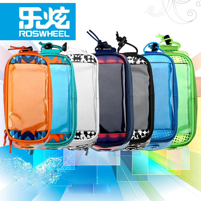 

RosWheel Bicycle Bags Pouch Screen Pannier Bag For Bicycle Accessories Moto 5.2/5.7 Smartphone Bag Motorcycle Front Tube Package