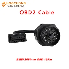 For BMW 20PIN MALE TO OBD2 16PIN FEMALE Diagnostic Connector 20 pin to 16 pin adapter In stock free shiping