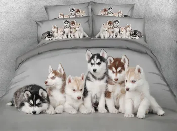 

Cartoon Bedding Set 3D Printed Kids Boys queen Duvet Cover Dog Bed Set Animal Printed Bedclothes Home Textiles comforter cover