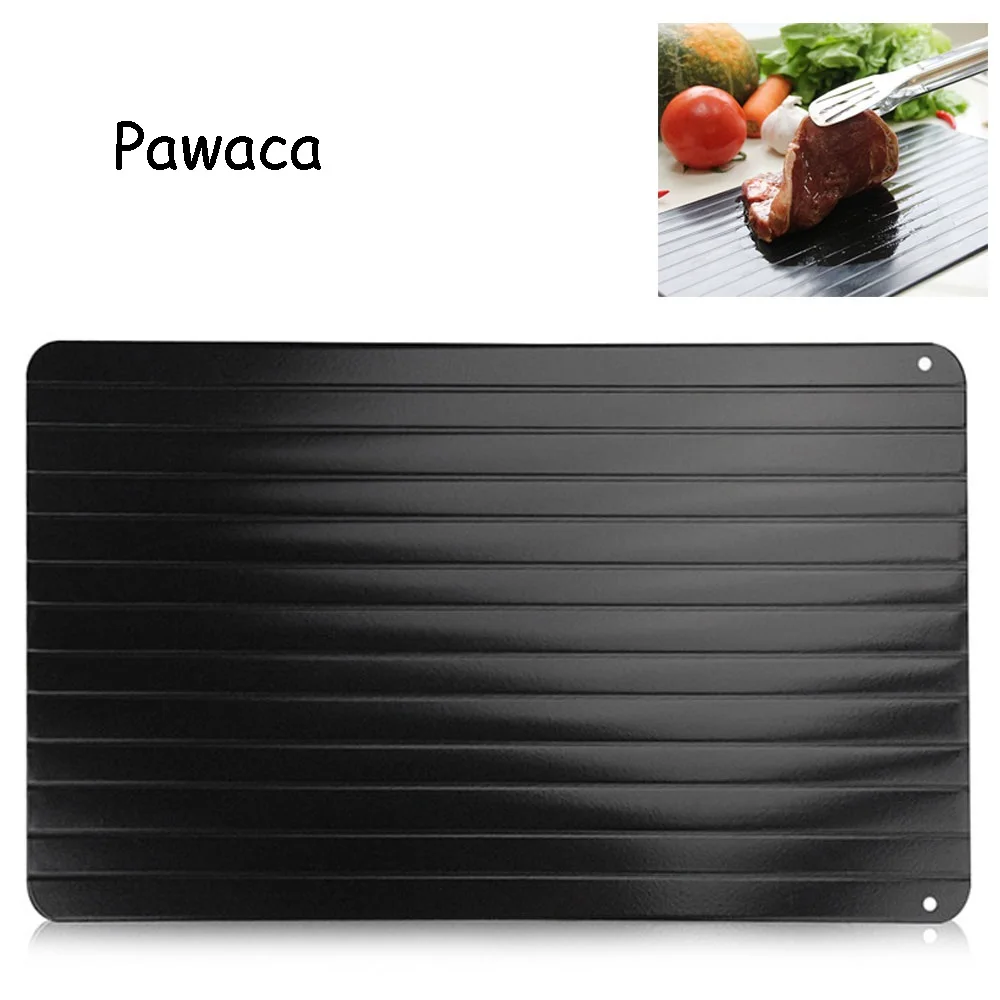 Pawaca Defrosting Tray Magic Metal Plate Defrosting Tray Frozen Food Meat Fruit Fast Defrosting Plate Board Meat Tray Tool