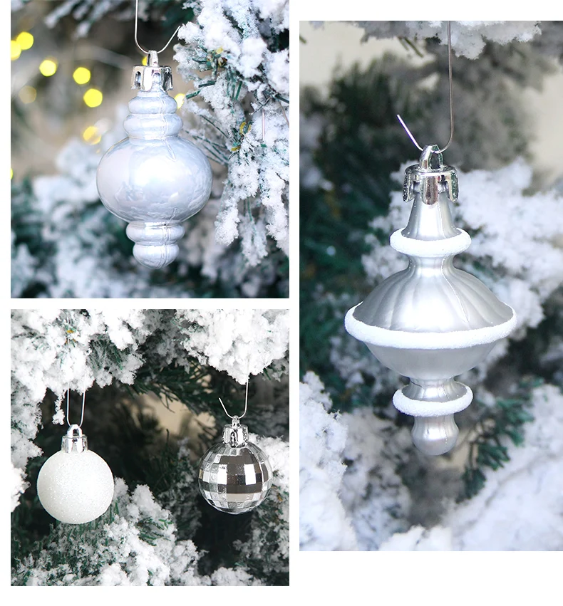11 inhoo 80pcsset Christmas Tree Ball Ornaments Gift Polystyrene Balls Xmas Party Hanging Ball Merry Christmas Decor for Home 2019