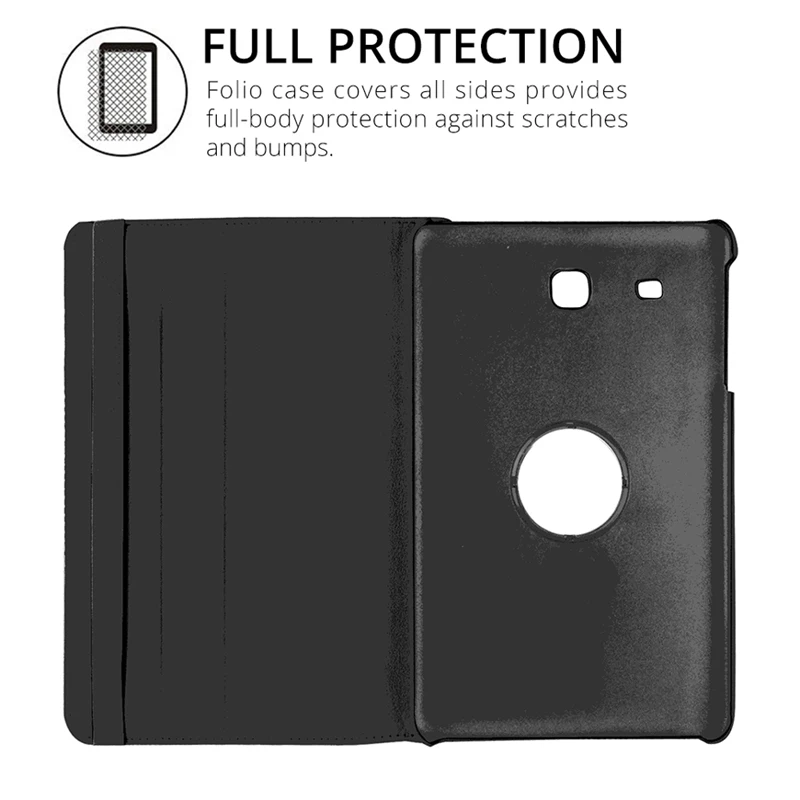 Samsung Galaxy Tab E 9.6 T560 T561 SM-T560 Folding Folio Stand Tablet Case (4)