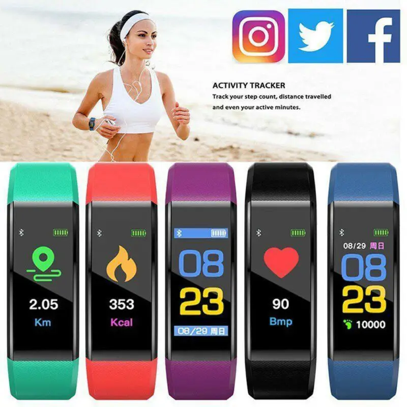 

Fitness Smart Watch Activity Tracker Smart Bracelet Heart Rate Monitor Blood Step Counter Fitness Tracker Watch