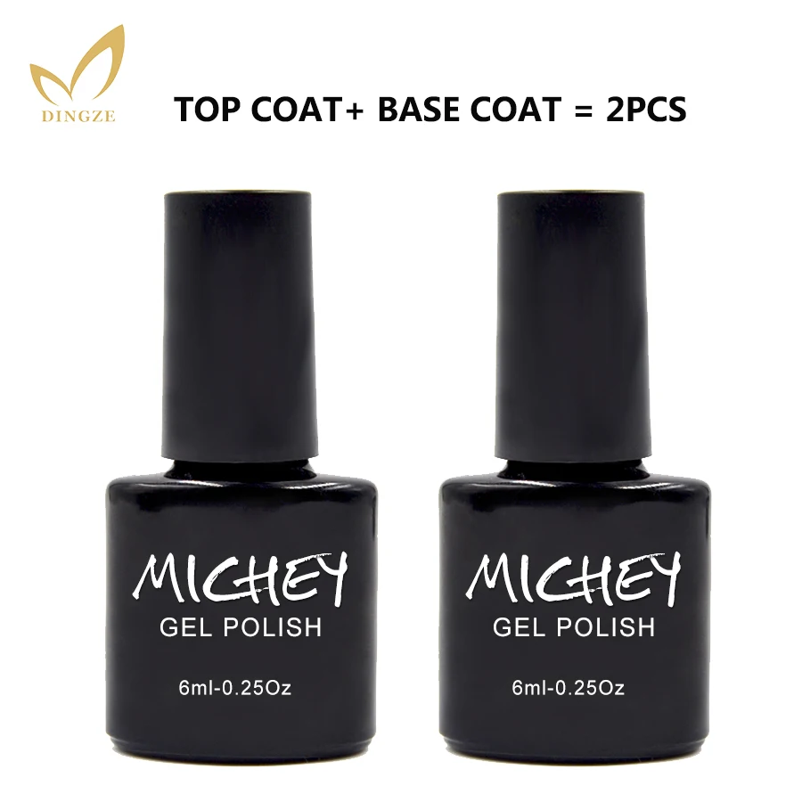 

MICHEY Eco-friendly Transparent Clear Nail Primer Vernis Semi Permanent Base Gel Top Coat Soak Off Led Lamp Gel