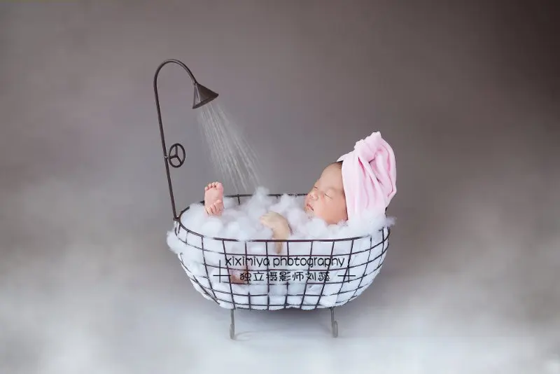 Железная корзина для ванной, новые аксессуары для фотографирования новорожденных, фотостудия для фотосъемки