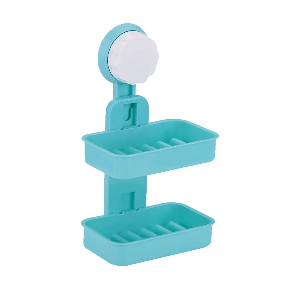 Soap Holder Stand Double Layers Suction CupToilet Soap Boxes