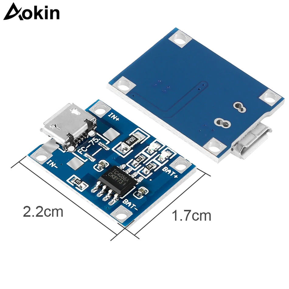 TP4056 5V 1A Micro USB 18650 Литий Батарея зарядная плата Зарядное устройство Модуль