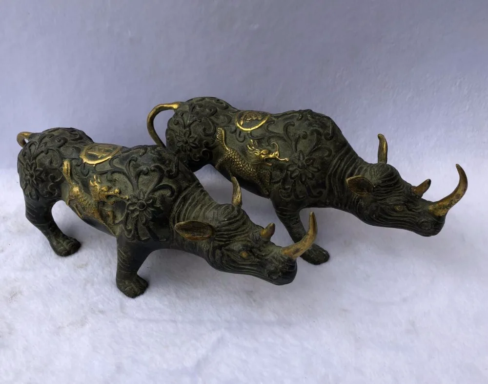 

Pure copper cattle 12 Zodiac cattle lucky money into the treasure Niuwang City cattle crafts ornaments