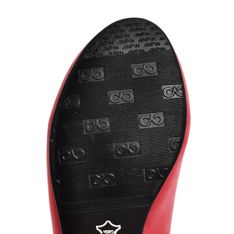 XJRHXJR/Брендовые женские туфли-лодочки, большие размеры 32-43 Модные элегантные офисные женские туфли без застежки с круглым носком на высоком каблуке цвет черный, синий, красный
