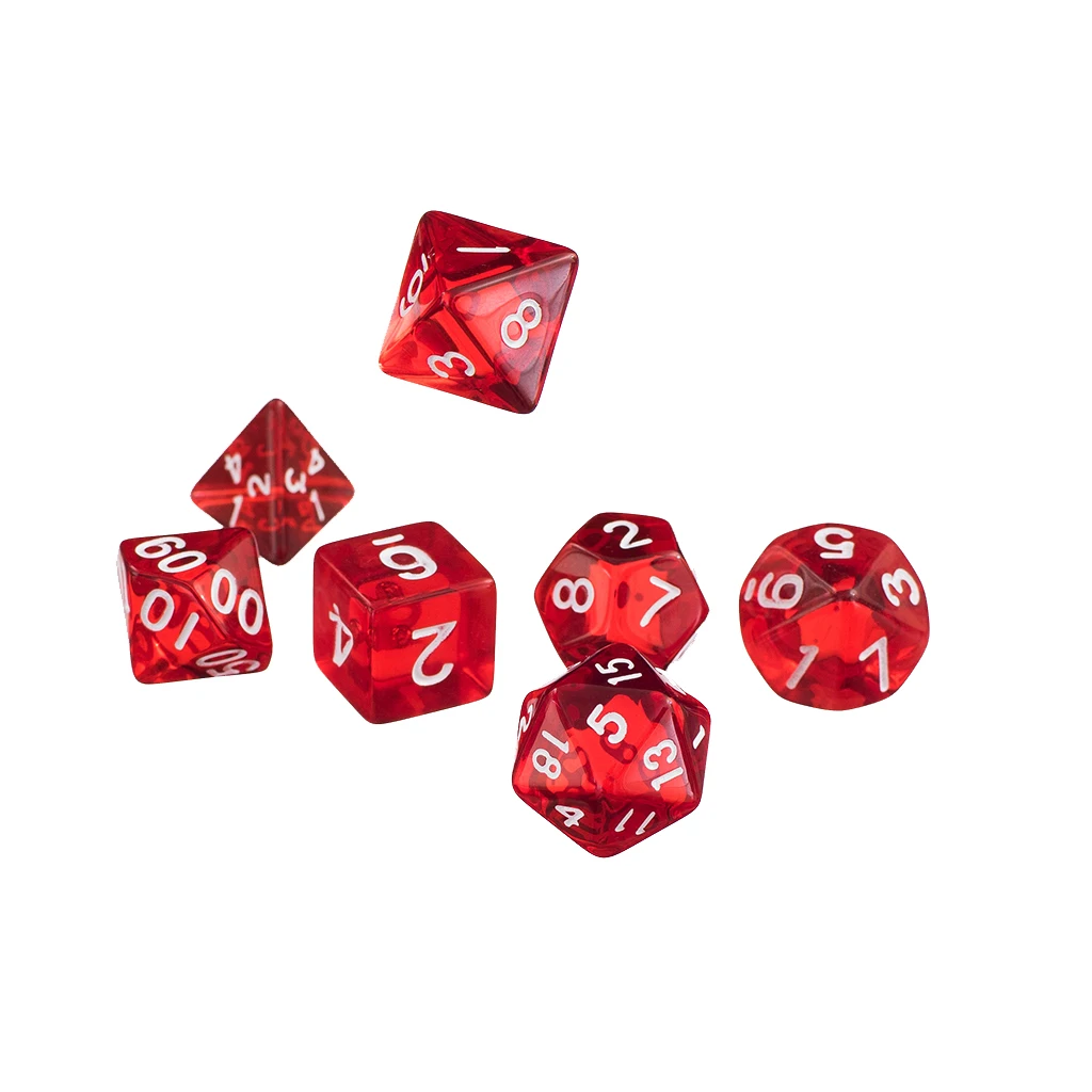 Набор из 7 штук D4 D6 D8 D10 D12 D20 Детские кубики умелые настольные игры аксессуары для