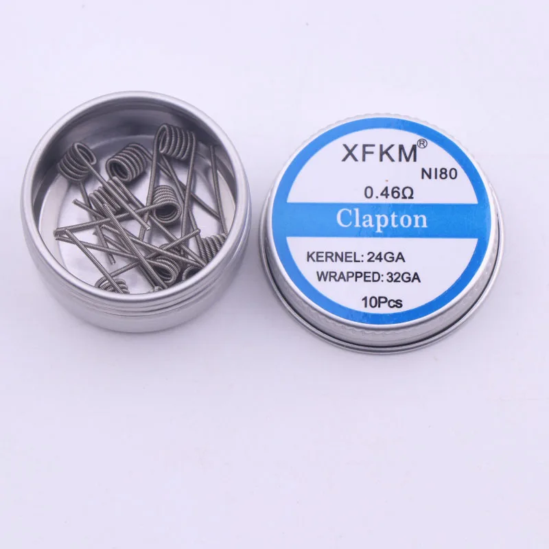 XFKM NI80 Alien Clapton катушка плоская скрученная сплавленная Quad Tiger нагревательная