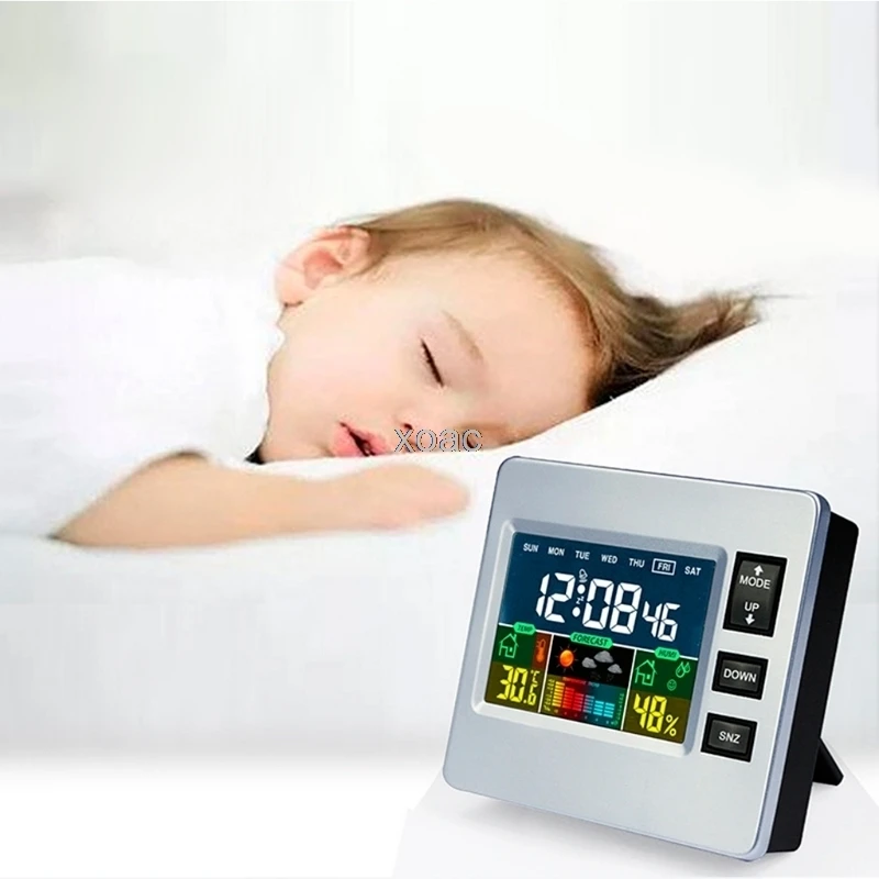 

Wireless LCD Weather Station Thermometer Hygrometer Forecast Tester Alarm Clock