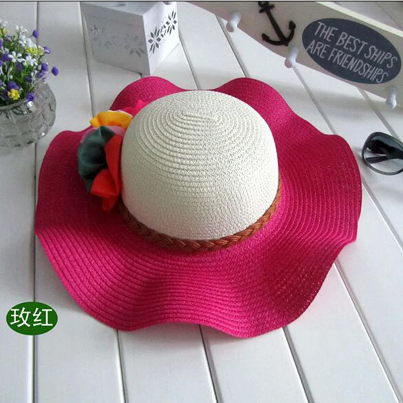 1 шт. южнокорейский Корейская версия лотоса Защита от Солнца шляпа женские шапки летние соломенная шляпа
